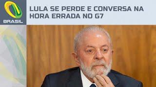 Lula se distrai durante foto do G7, conversa na hora errada e líderes chamam sua atenção