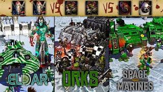 Warhammer 40,000: Dawn of War 2 - Faction Rumble | Eldar [vs] Orks [vs] Space Marines