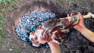 ЗАПЕЧЕННОЕ МЯСО в ЗЕМЛЕ. БАРАНИНА в ЯМЕ.