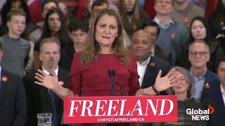 Chrystia Freeland warns Trump: 'We will hit back over tariffs'