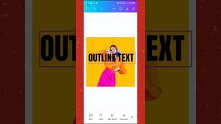 Outline Text layer in canva | Make outline text #canvadesign #shortvideo