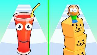 Juice Run Vs Cube Surfer Game Max Level Mobile Gameplay 6DHCJA