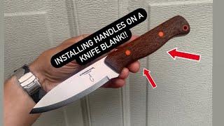 How to install handles on a knife!!