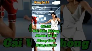 KungFu AI: Office Girl vs Muay Thai Fighter – Shocking Kick Ends It All!