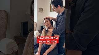 CRACKED FROM HEAD TO TOE! INCREDIBLY LOUD AND SATISFYING! #asmr #satisfying #osteopath #chiropractic