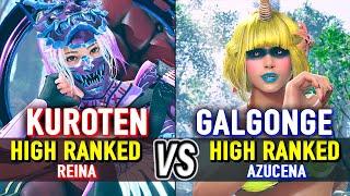 T8  KUROTEN (Reina) vs GALGONGE (Azucena)  Tekken 8 High Level Gameplay