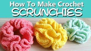 HOW TO Make Crochet Hair SCRUNCHIES - TWO ways! [EASY]