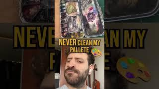Why I almost never clean my palette #watercolor #shorts