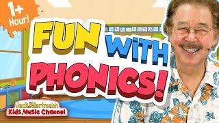 Fun With Phonics! | Over One Hour of Fun Phonics Songs for Kids! | Jack Hartmann