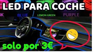 Como instalar tiras  LED en el interior del Auto muy fácil y económico 