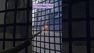Ruimin Material | Flame retardant effect test of "New Fire-Retardant Containment Mesh" #mesh #ignite
