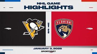 NHL Highlights | Penguins vs. Panthers - January 3, 2025