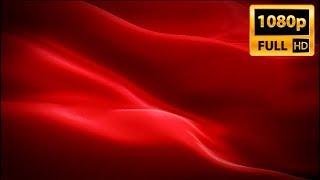 Blood Red background flag video waving in wind. Color Brown Red Flag. Red flag HD presentation