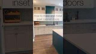 How to make and install inset cabinet doors for a modern kitchen! #kitchenremodel #diykitchen