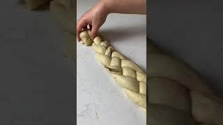 Braiding Round Fig Challah. https://littleferrarokitchen.com/round-fig-challah-for-rosh-hashanah/