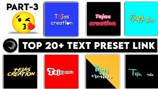 Top 20 Alight Motion Text Animation Presets |AlightMotion Preset Download Free  text presets