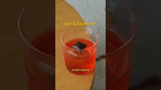 Raspberry and hojicha milk punch #shorts #cocktail #clarified