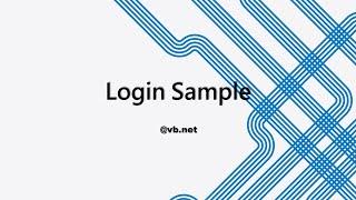 vb.net login sample