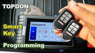 Program new Honda Smart Key! / How to Program a new Honda smart key with TOPDON ArtiDIag800BT