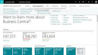 Dynamics 365 Business Central - Cash Receipt Journal and Payment Journal