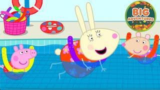 Peppa Pig Visits the Swimming Pool  | Learning to Swim | Big Beach Adventures ️ | 36 Minutes