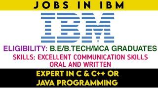 JOBS IN IBM | IBM is recruiting | Techwaj Telugu