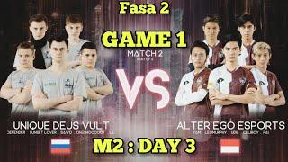 [ M2 : MLBB ] ALTER EGO VS UNIQUE DEVU GAME 1 | GROUP STAGE | ALTER EGO KEMBALI TAS TAS TAS