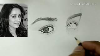 How to do shading on a face episode lesson 01- drawing Shraddha Kapoor