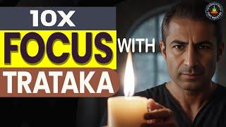 Trataka Meditation to improve eyesight & build focus | 10 minutes Candle Gazing