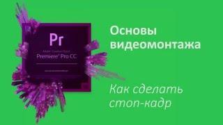 17 урок Как сделать стоп кадр в Adobe Premiere Pro