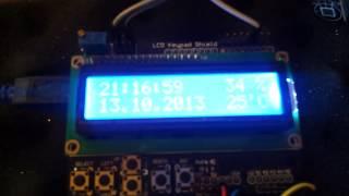 Arduino uno +lcd+dht11+rtc