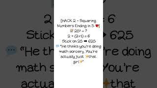 Top 3 math hacks that’ll make you look smart in front of him #crush #Math#Hacks