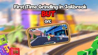 Grinding in Roblox Jailbreak BUT on my phone… Part one #roblox #jailbreak #grinding