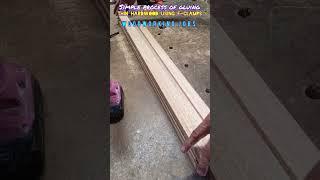 Simple process of gluing thin hardwood using F-clamps, woodworking jobs