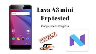 Lava A3 mini frp bypass/Google account bypass.