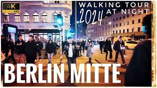 BERLIN MITTE, GERMANY  - Friday Night 4K Walking Tour in City Center 2024 | DJI Osmo Pocket 3