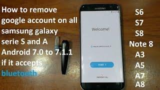 how to remove google account on samsung s7 edge android 7 and all samsung if it accepts bluetooth