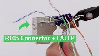 How to Connect S-One Shielded Schneider RJ45 Connector with F-UTP Cable | Schneider Electric Support