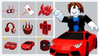 10 FREE RED ITEMS ROBLOX! (2024)