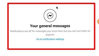 Instagram General Message Not Showing | Notifications are off for message move here but you can turn