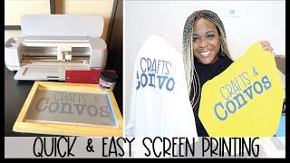 How to Screen Print | Amazon Speedball Printing Kit | Cricut Vinyl Stencil | FOR BEGINNERS | DIY