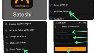 How to Set withdraw Password in SATOSHI Dore uko ushyira Password ikwemerera kubikuza muri SATOSHI