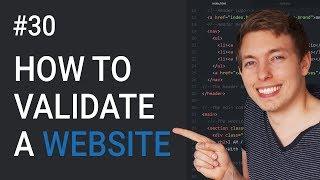 30: How to Validate a Website | Check Website for Errors & Bugs | Learn HTML and CSS