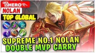 Supreme No.1 Nolan Double MVP Carry [ Top Global Nolan ] °᭄ʜᴇʀᴏ࿐ - Mobile Legends Emblem And Build