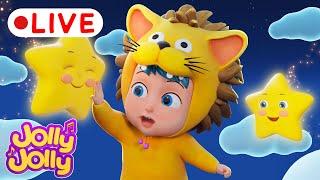 LIVE⭐Twinkle twinkle little star⭐, Muffin man + More | Jolly Jolly & Animals - Best Kids Songs!