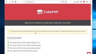 CakePHP 3.7 Tutorial - Setup a new project