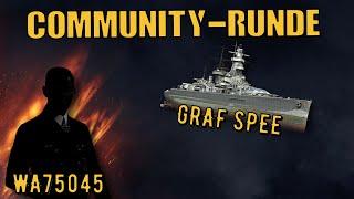 World of Warships Legends - GRAF SPEE - Tier 5 - COMMUNITY-RUNDE [deutsch/ gameplay]