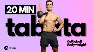 20 min Kettlebell TABATA Workout | Kettlebell & Bodyweight  | Intense Dynamic HIIT