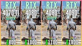 RTX 4070 TI SUPER vs RTX 4080 vs RTX 4080 SUPER vs RTX 4090 - Test in 20 Games