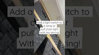 Add a light switch to your lamp or pull chain light with no wiring! DIY Install a light switch easy